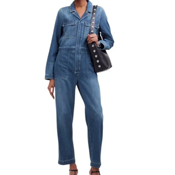 Like new Madewell Denim Utility Coveralls Size Small - Picture 2 of 13